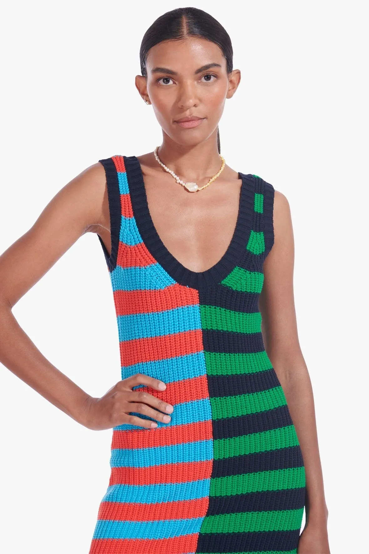 SEASHORE DRESS | CABANA STRIPE DARK