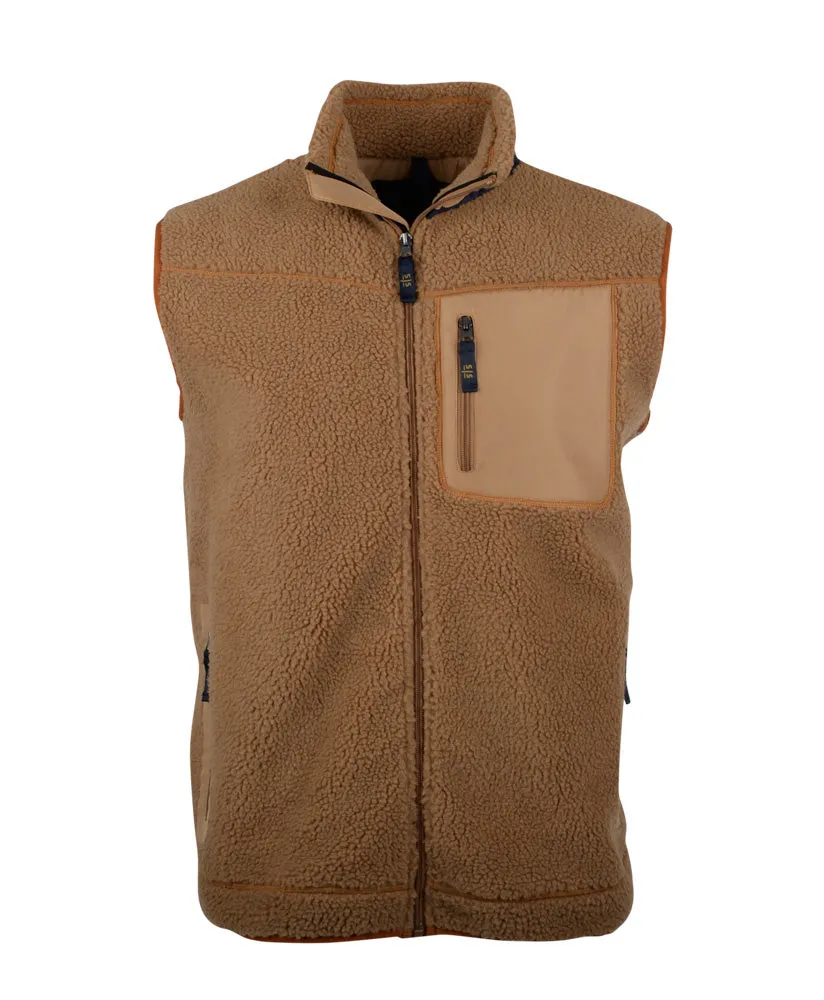 STS Ranchwear Mens Calgary Tan 100% Polyester Fleece Vest