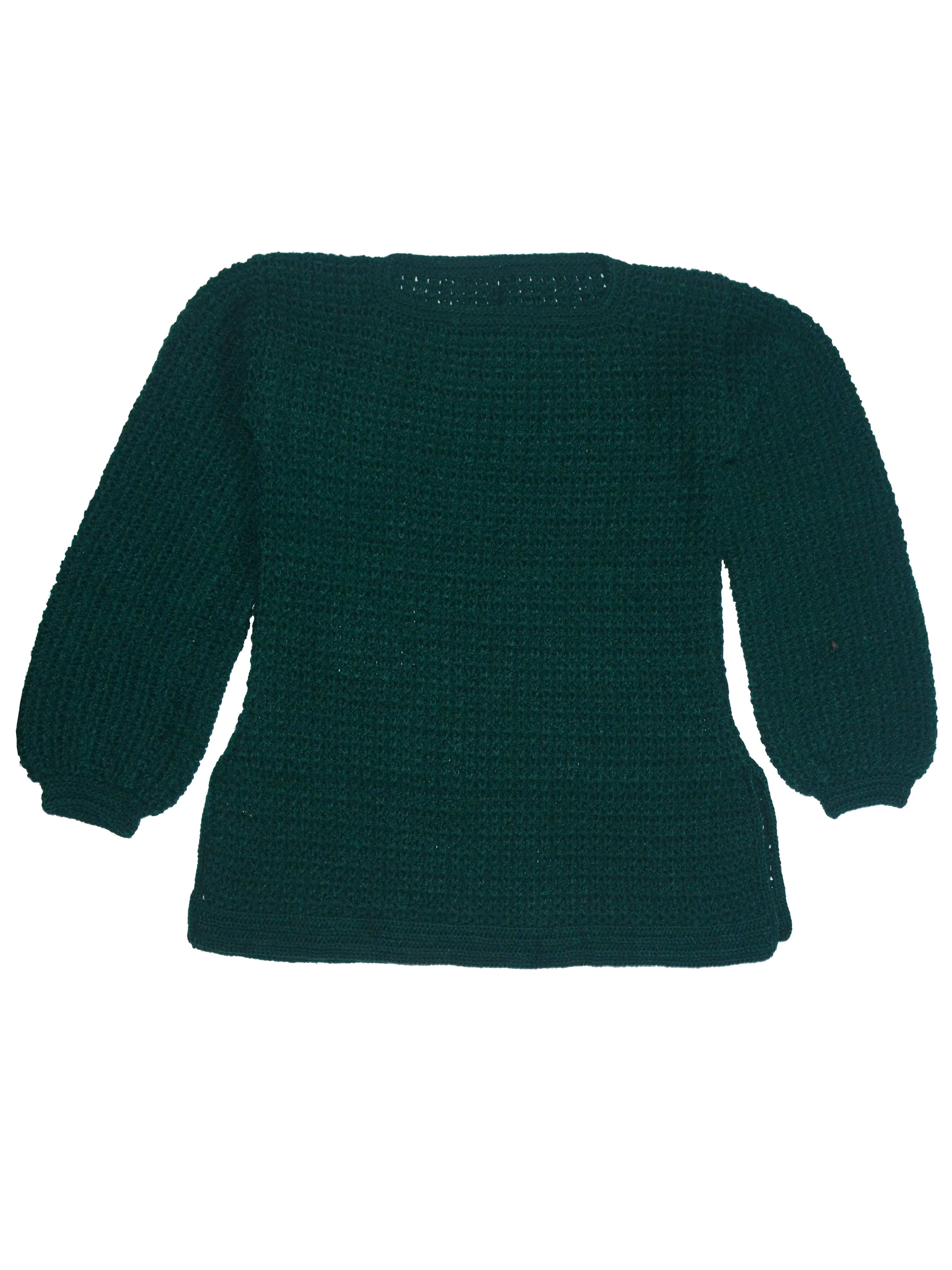 Stylish Look With Sea Green Handmade Crochet Top Pullover For Women/Girls