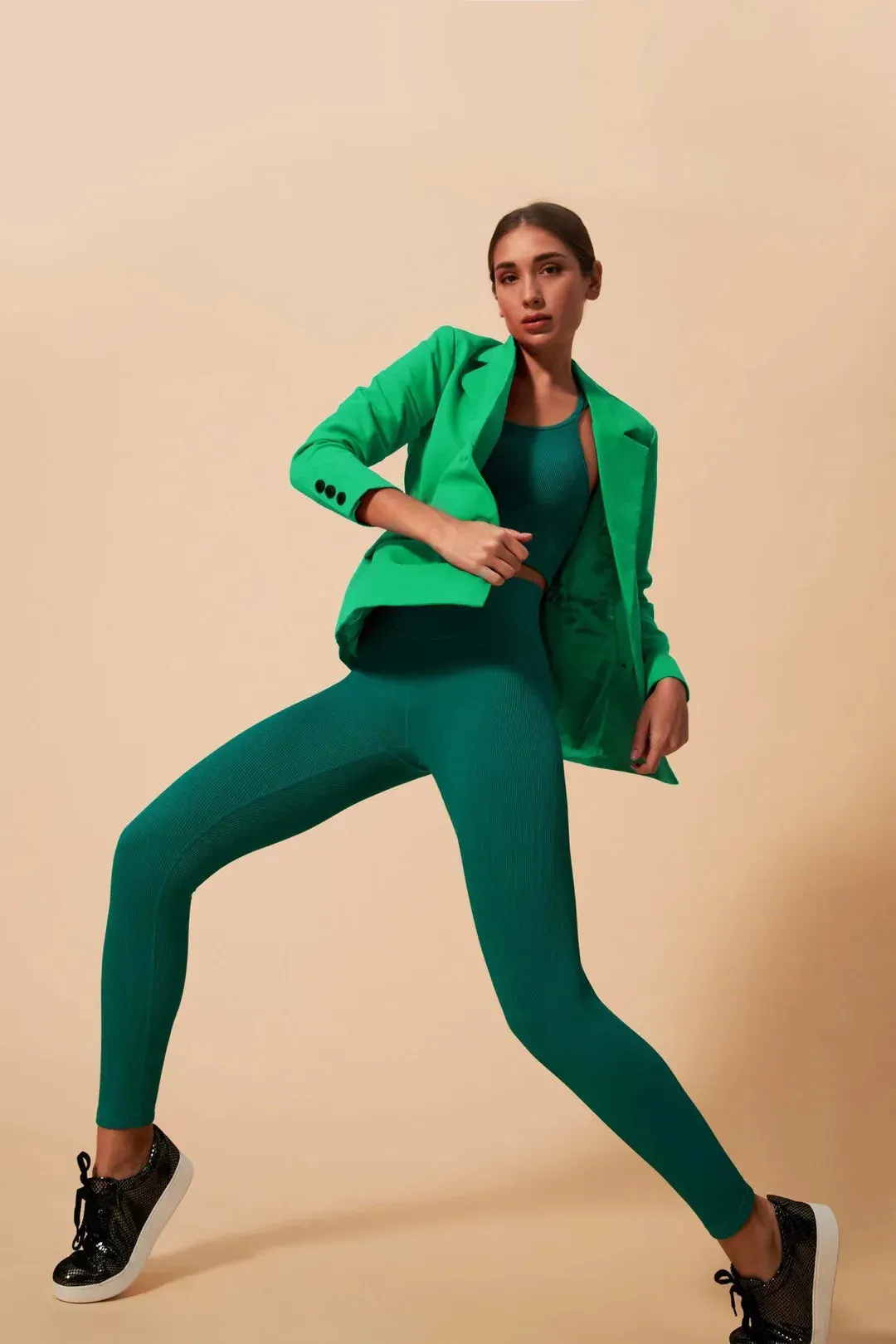 Suave Jumpsuit & Tifan Blazer - Fern Green