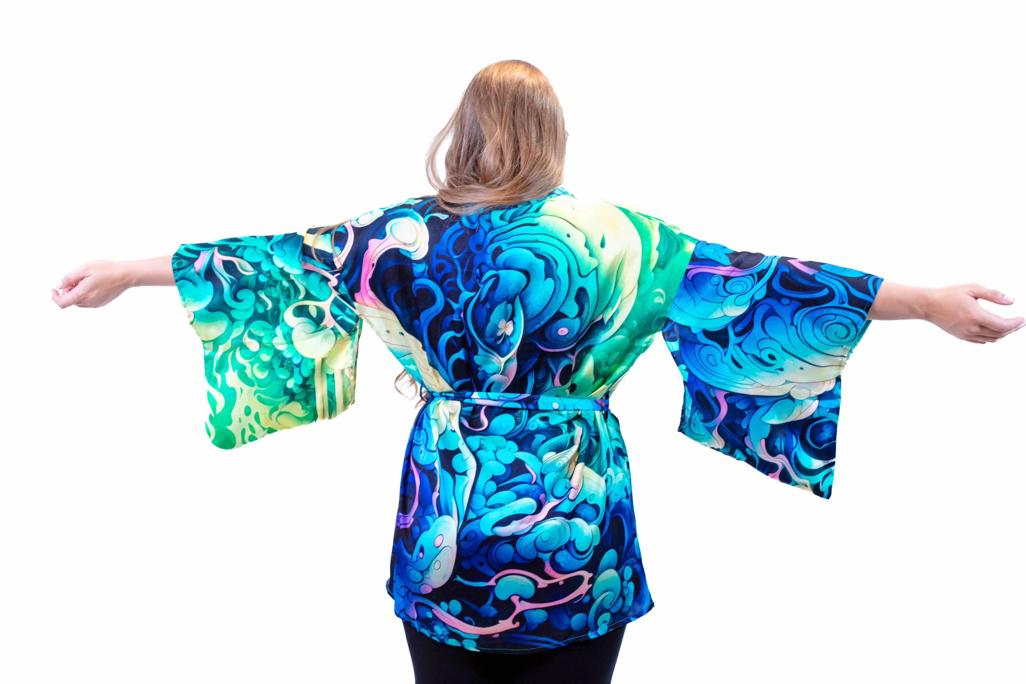 Subaqueous World Silk Kimono