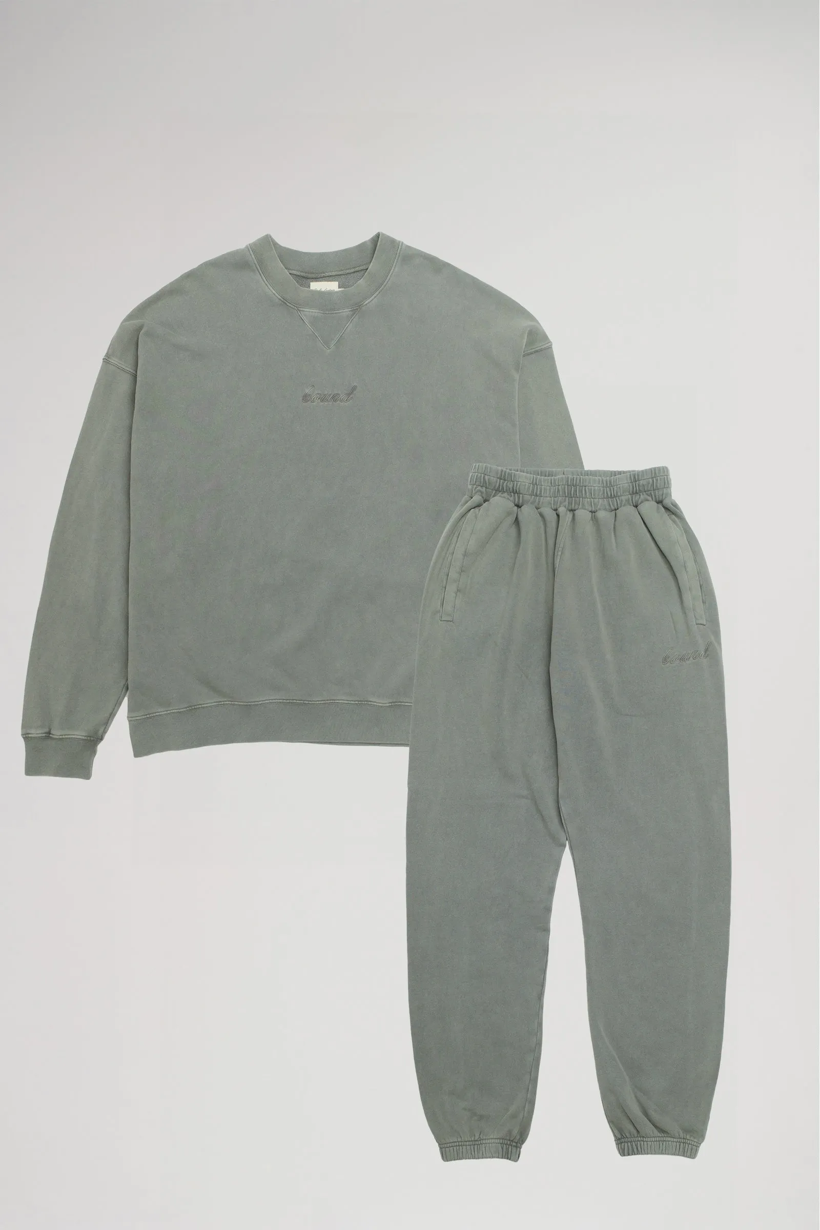 SUSTAIN WASHED GREY SWEATER & JOGGERS SET