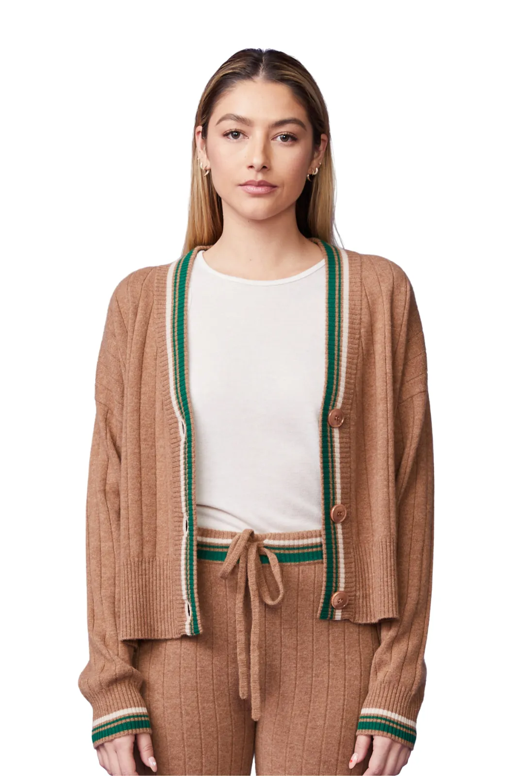 Sweater Rib Oversized Cardigan, Camel