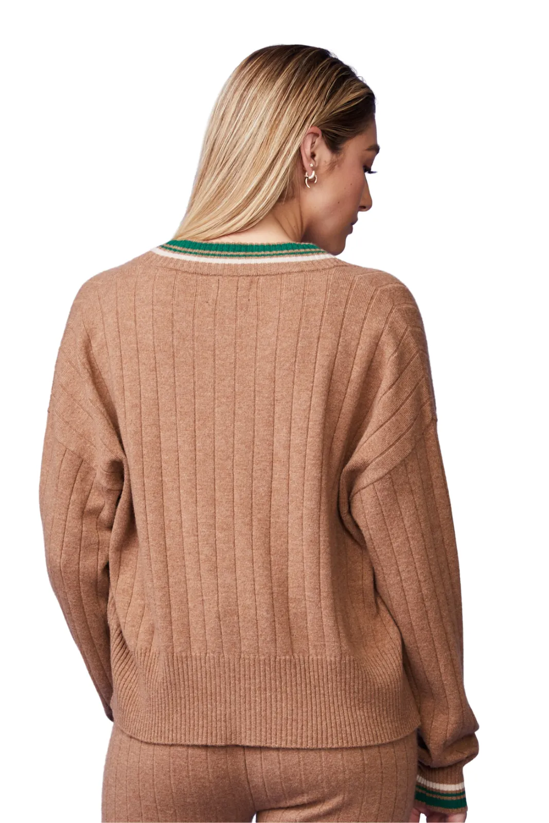 Sweater Rib Oversized Cardigan, Camel