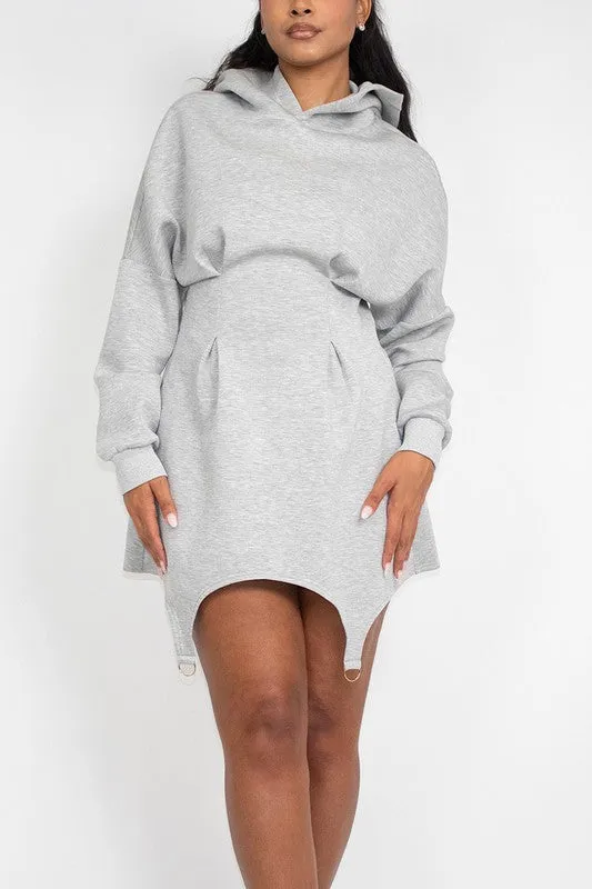 TEEK - Grey Casual Hoodie Dress