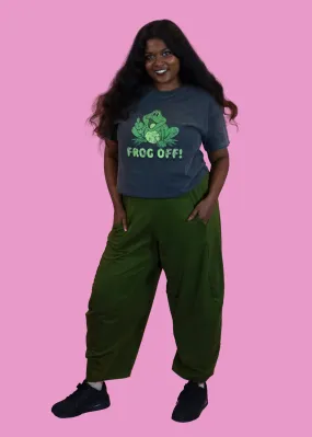 The Edit - Moss Green Cropped Cocoon Joggers