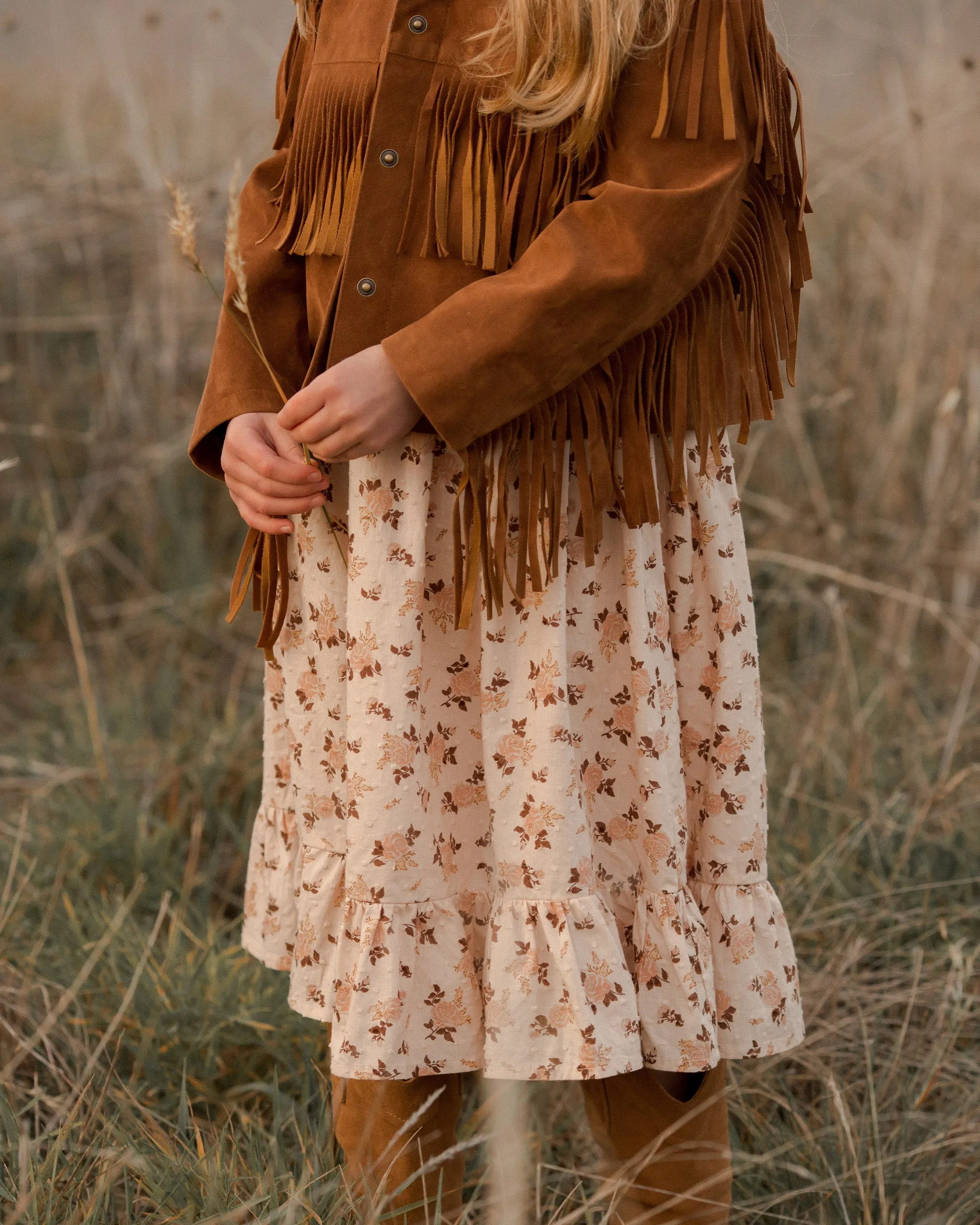 The Fringe Jacket by Rylee   Cru - Saddle - KIDS