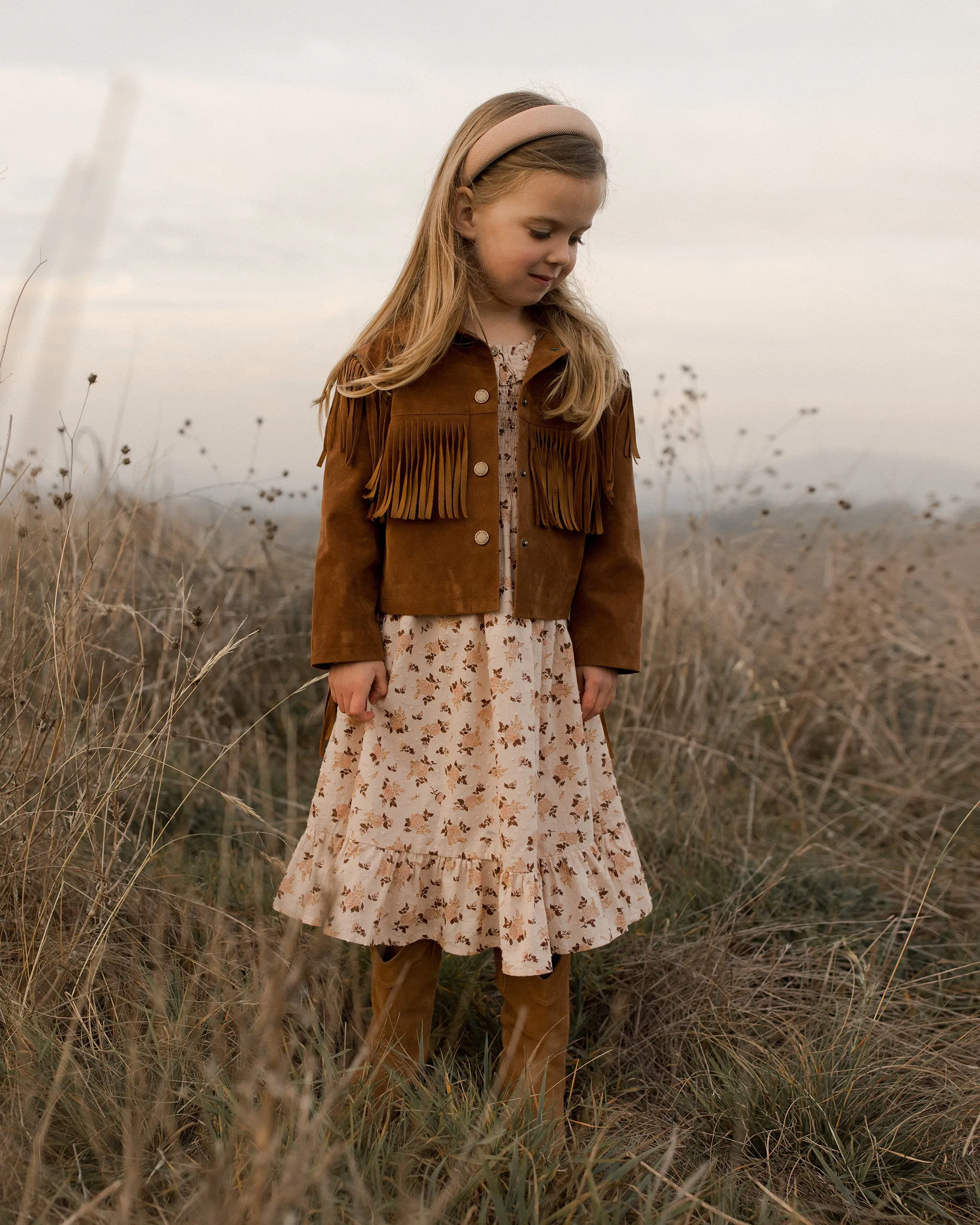 The Fringe Jacket by Rylee   Cru - Saddle - KIDS