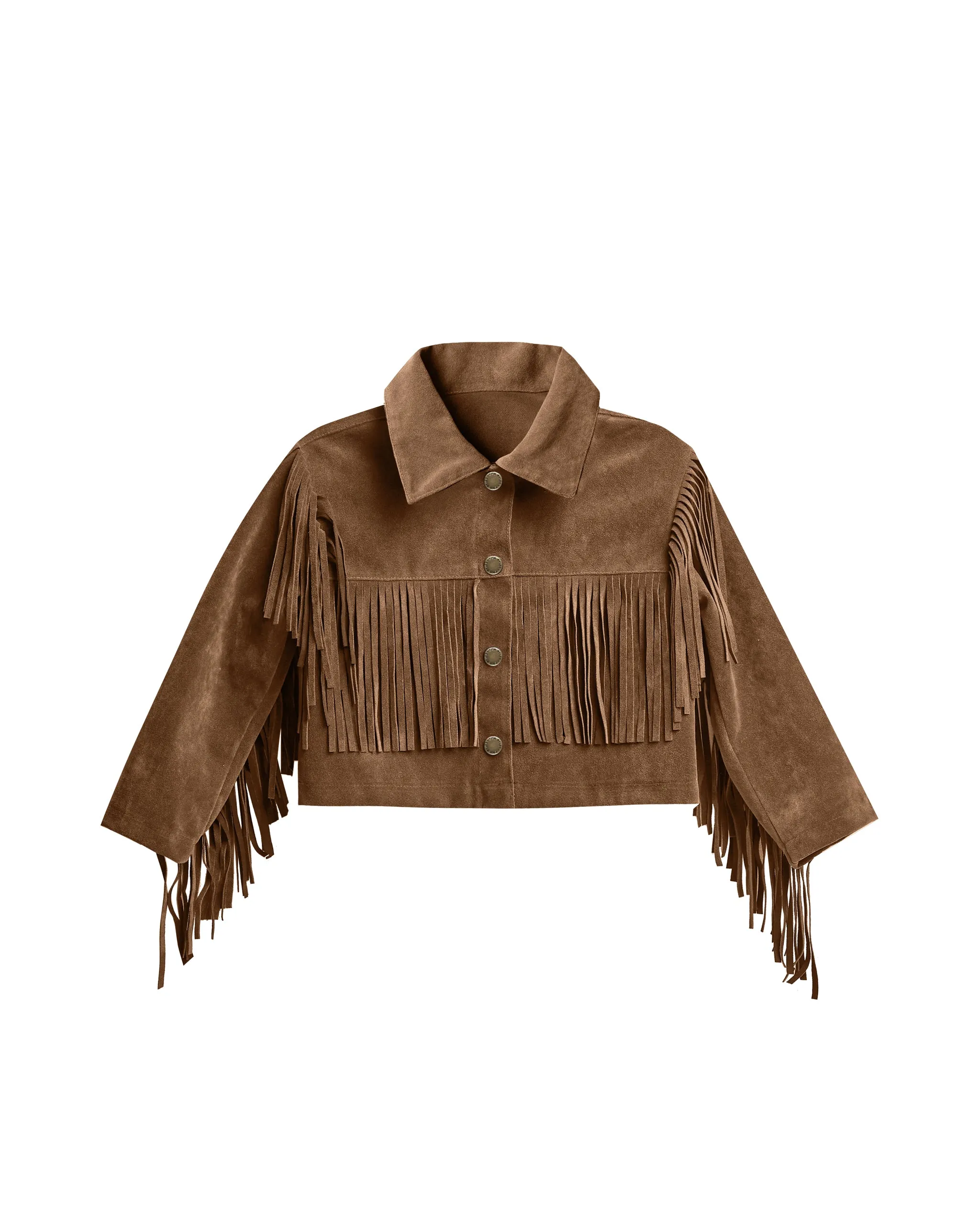 The Fringe Jacket by Rylee   Cru - Saddle - KIDS