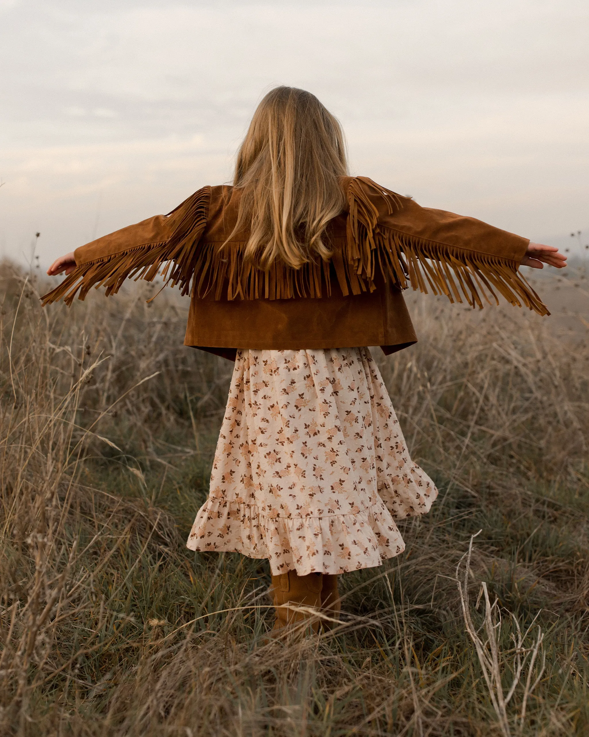 The Fringe Jacket by Rylee   Cru - Saddle - KIDS