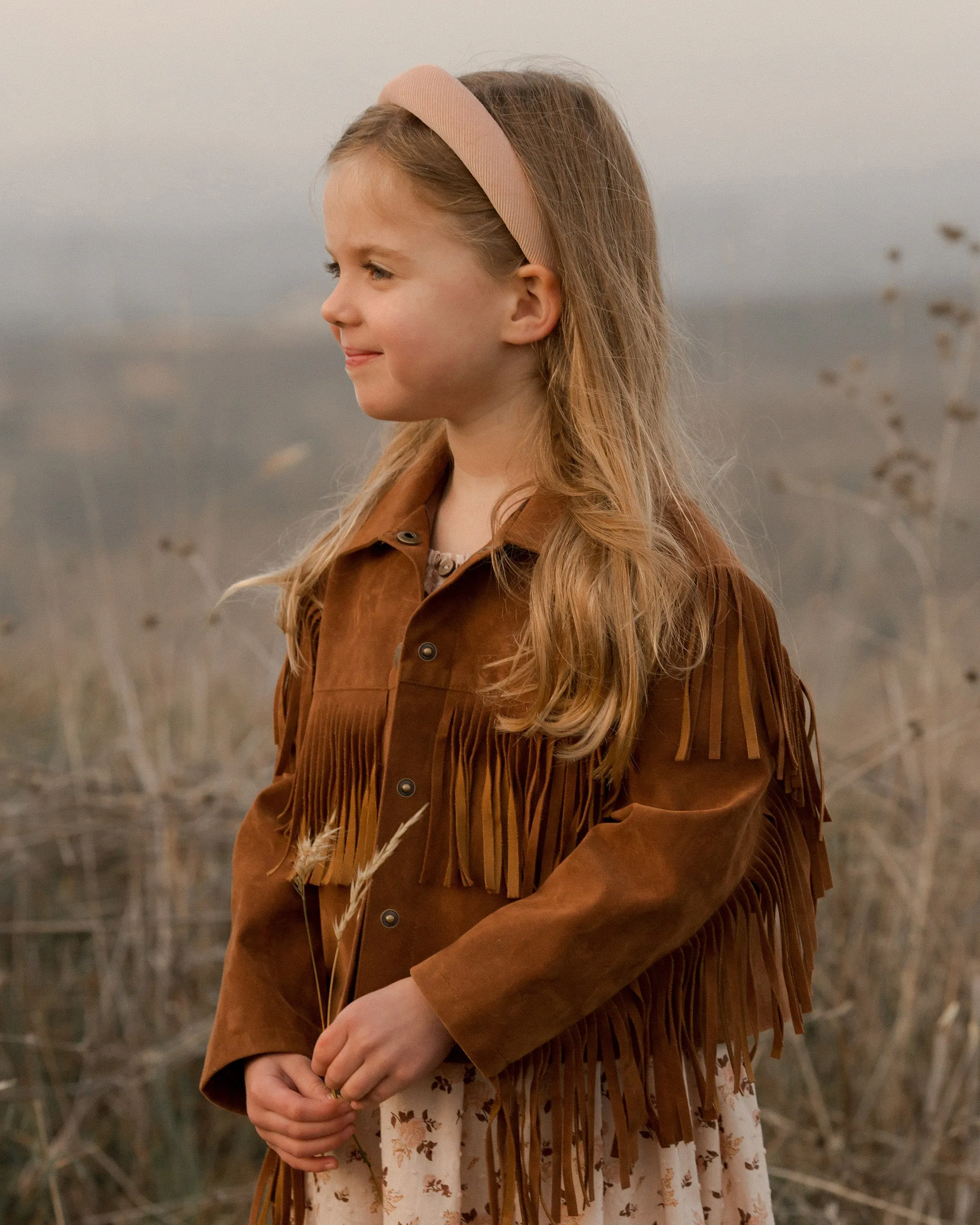 The Fringe Jacket by Rylee   Cru - Saddle - KIDS