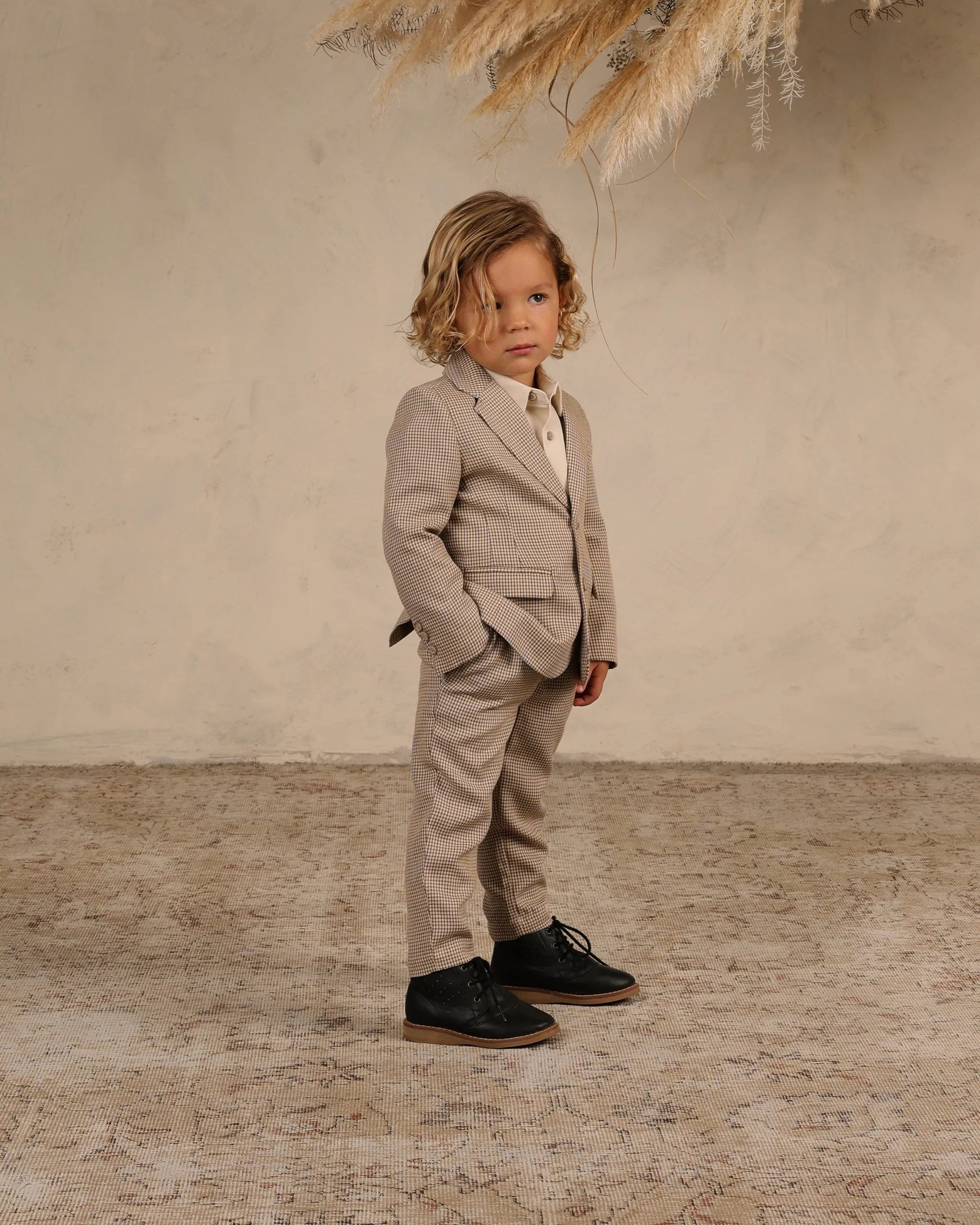 The Sebastian Pant by Noralee - Golden Houndstooth - KIDS