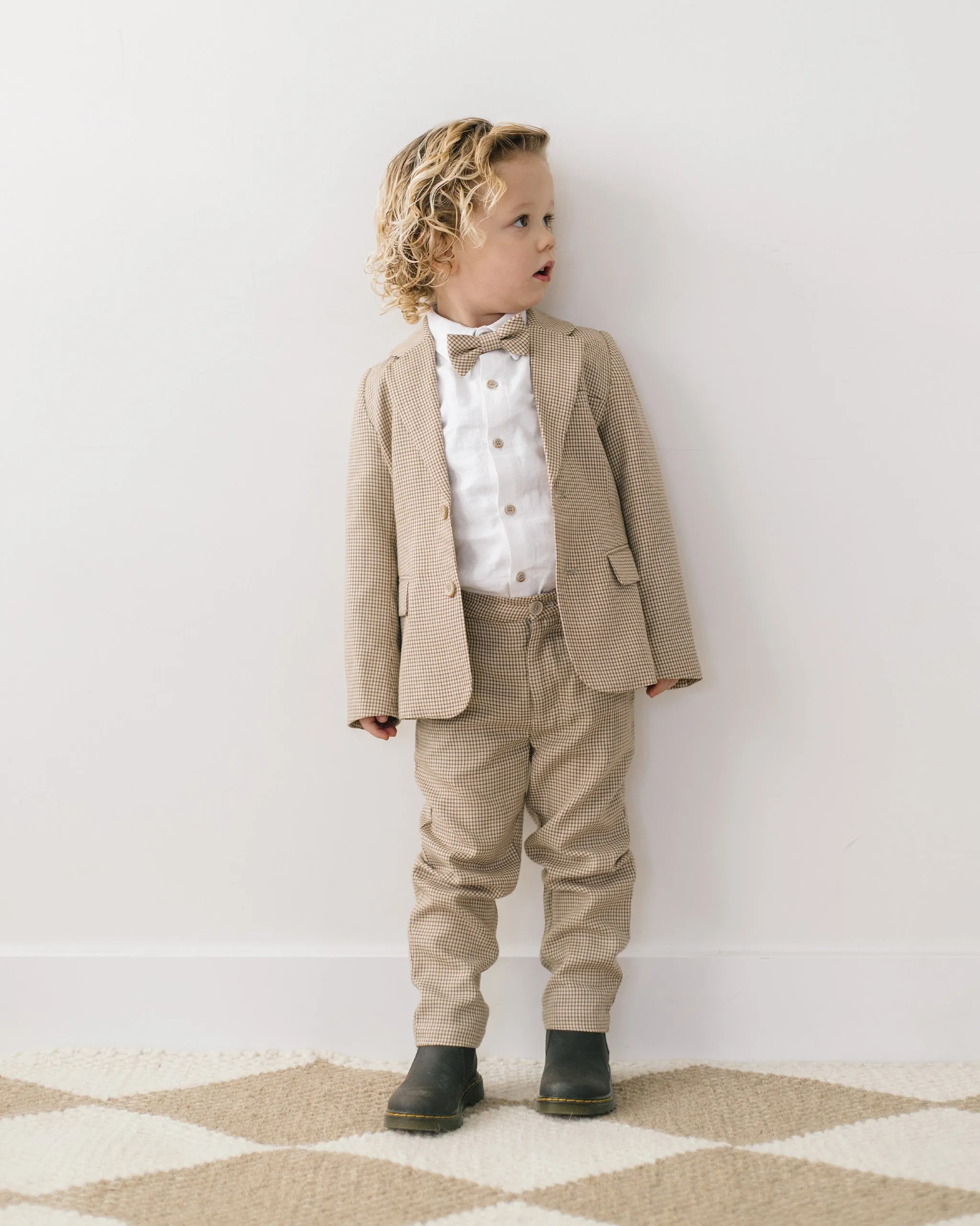 The Sebastian Pant by Noralee - Golden Houndstooth - KIDS