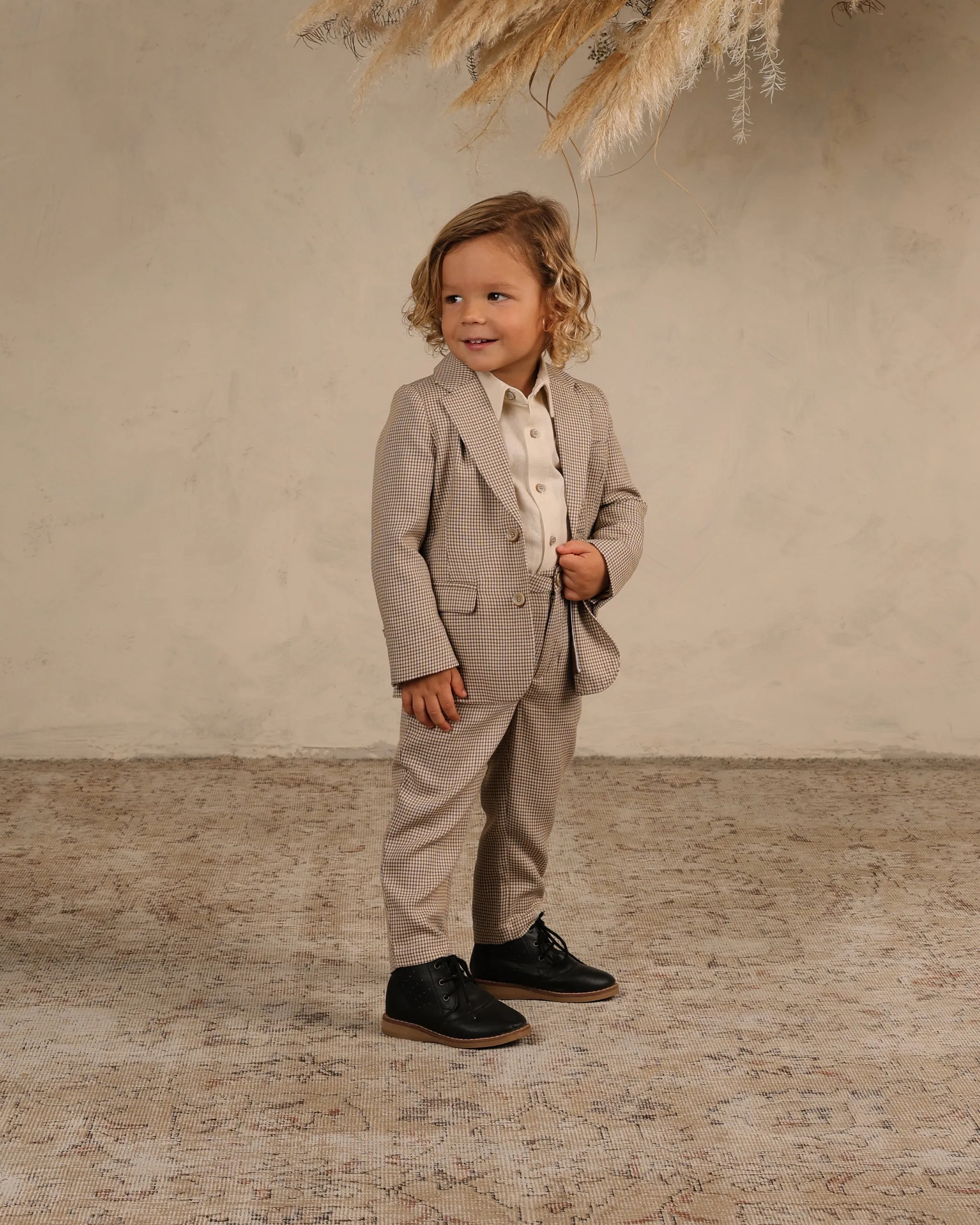 The Sebastian Pant by Noralee - Golden Houndstooth - KIDS