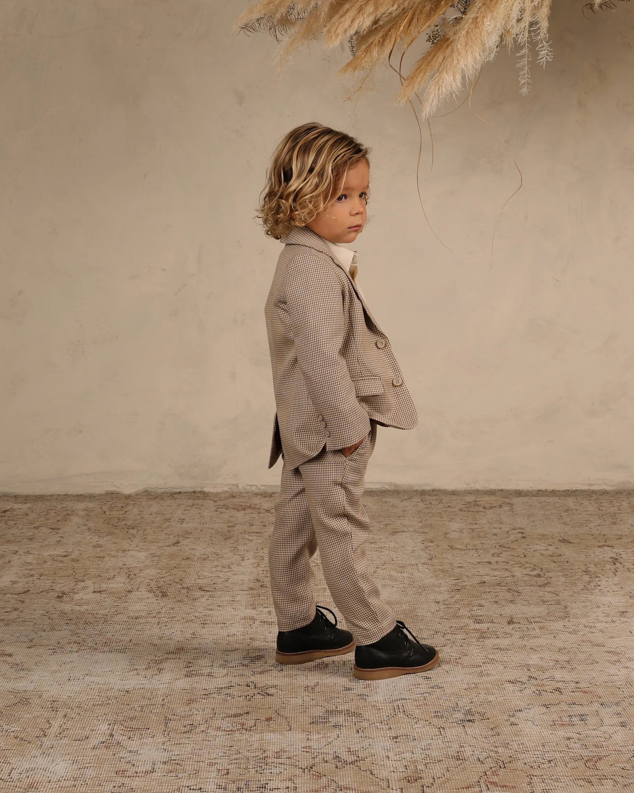 The Sebastian Pant by Noralee - Golden Houndstooth - KIDS