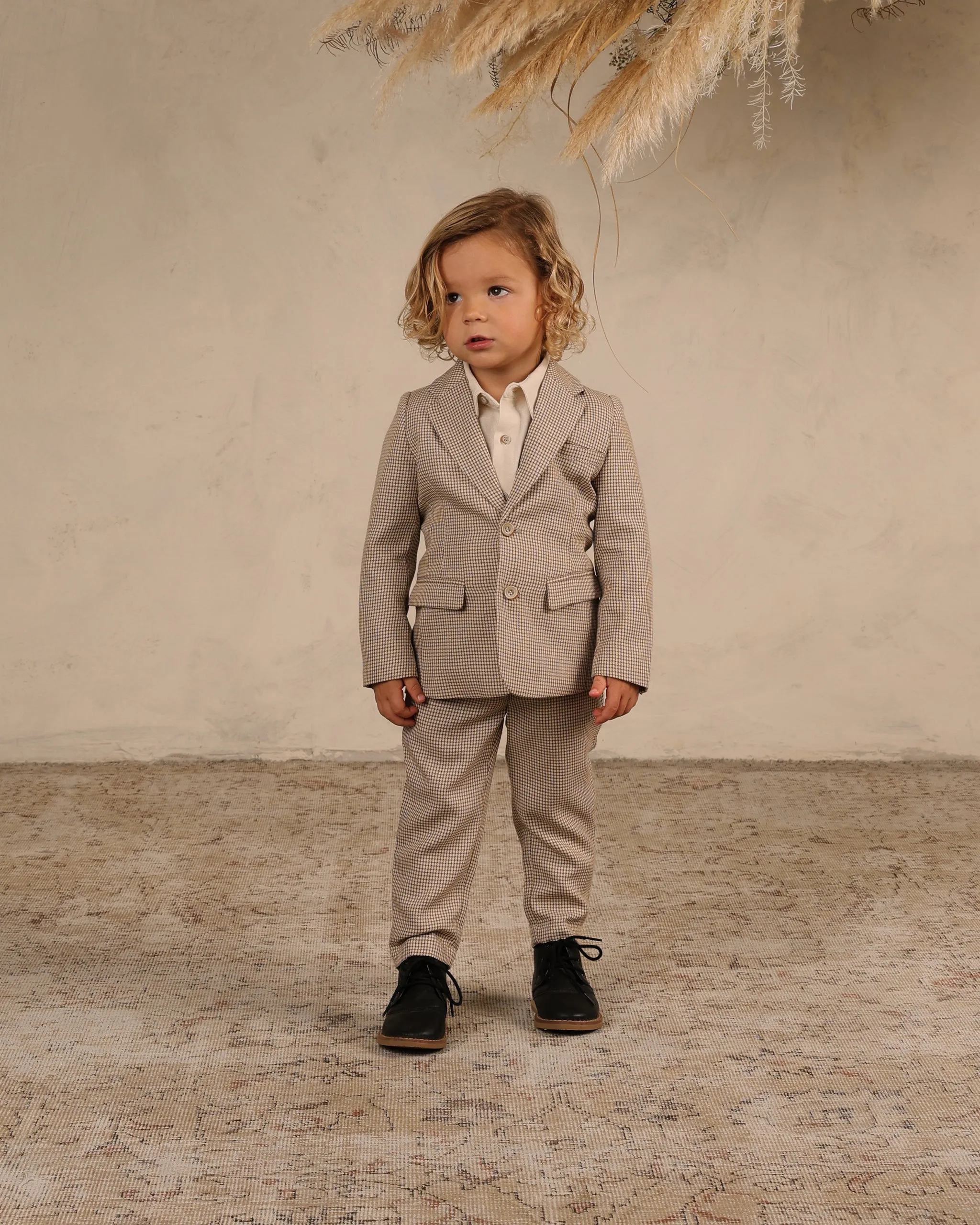 The Sebastian Pant by Noralee - Golden Houndstooth - KIDS