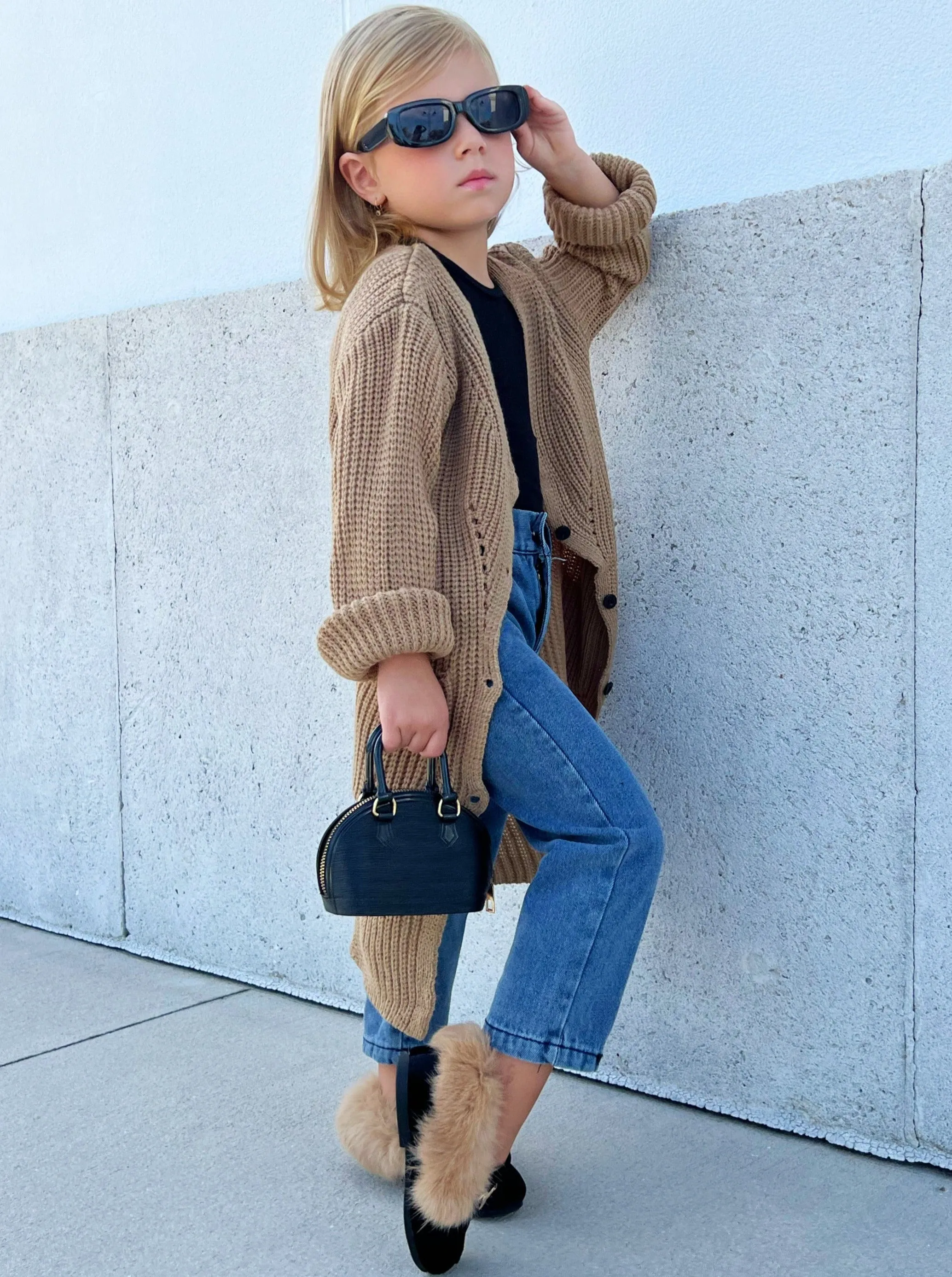 Tiny Trendsetter Oversized Cardigan