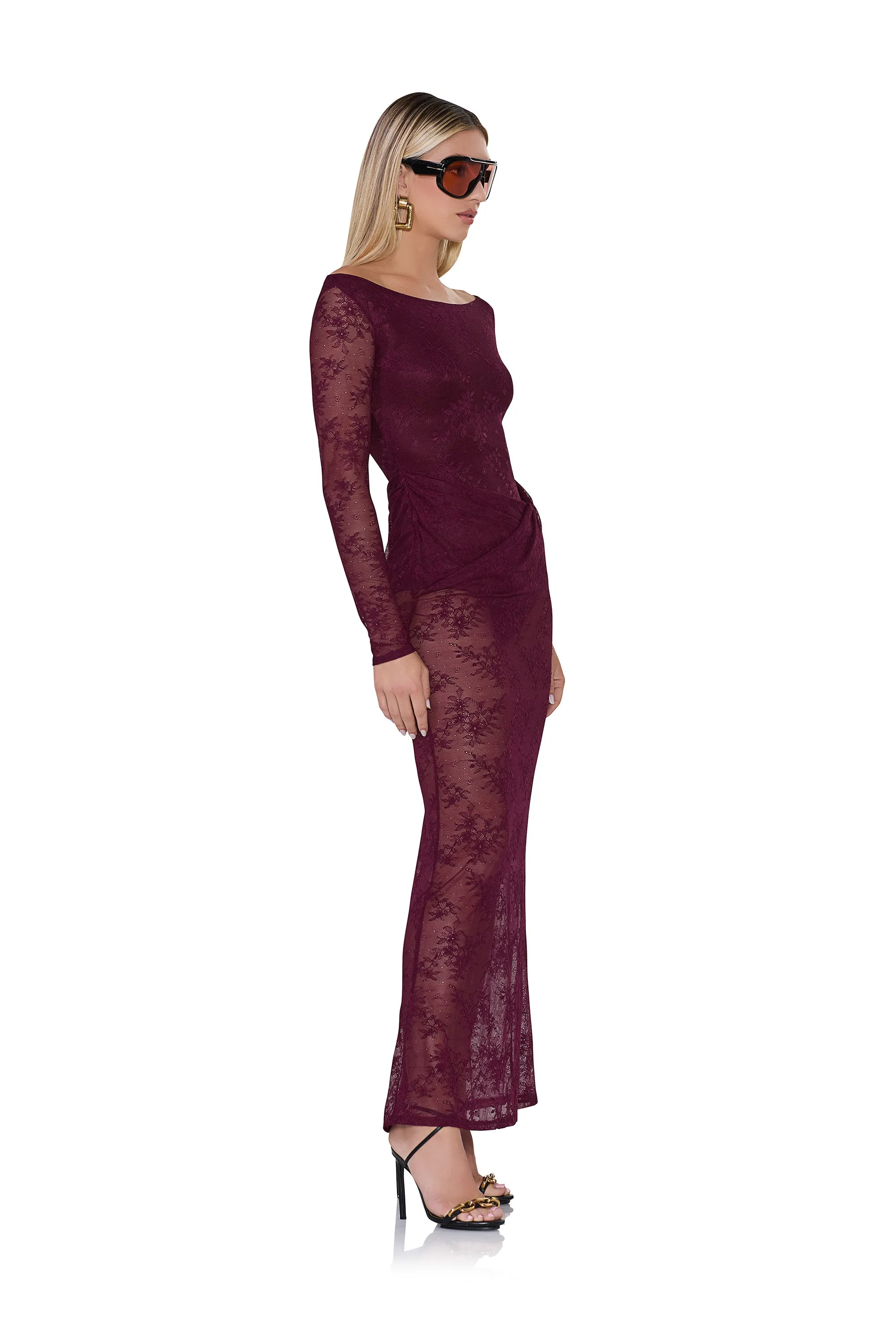 Trina Lace Dress - Fig