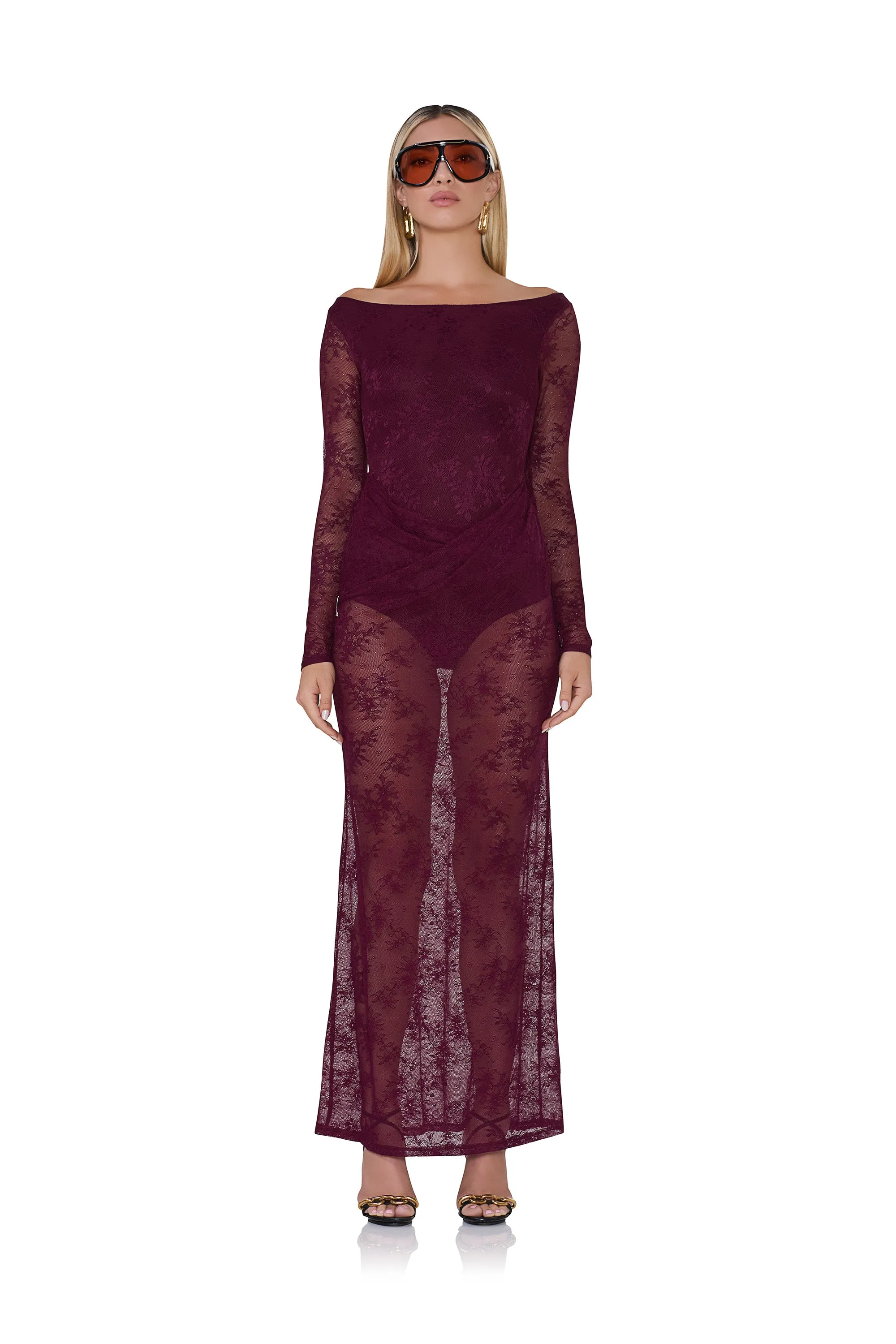 Trina Lace Dress - Fig