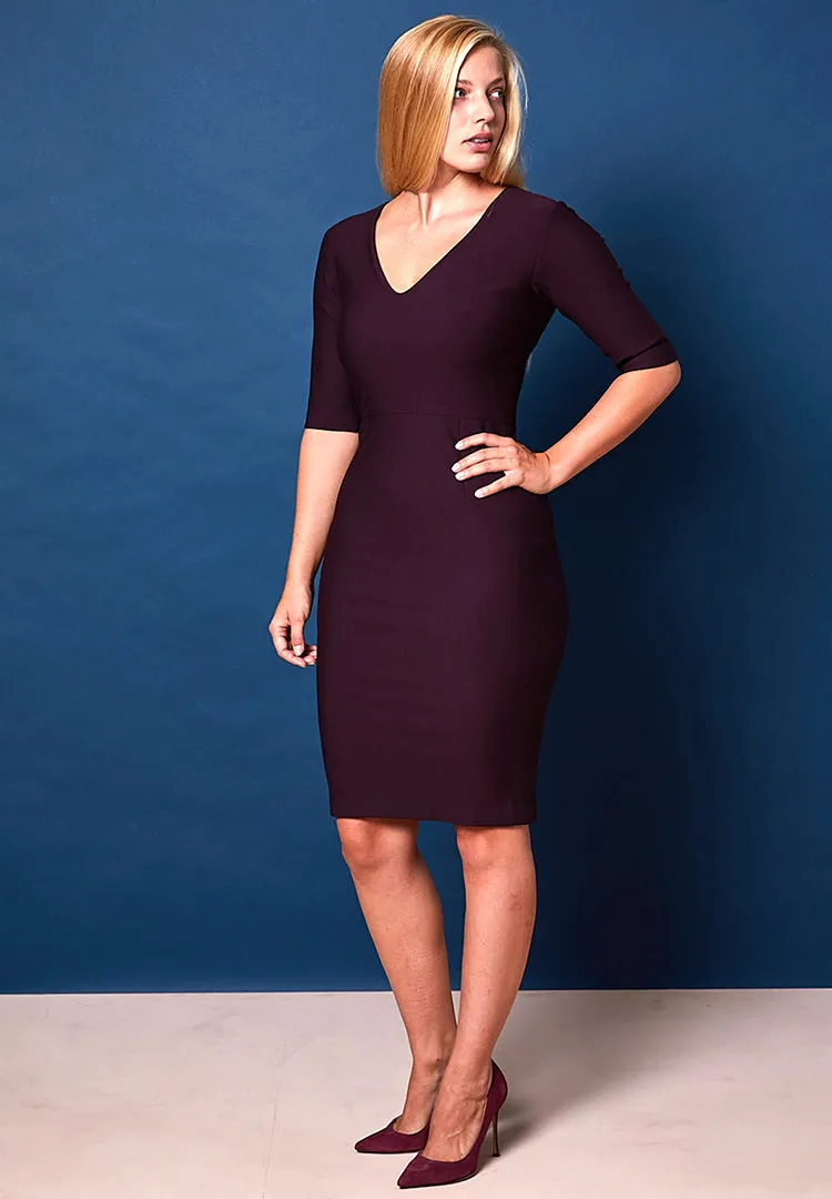 V Neck Midi Dress