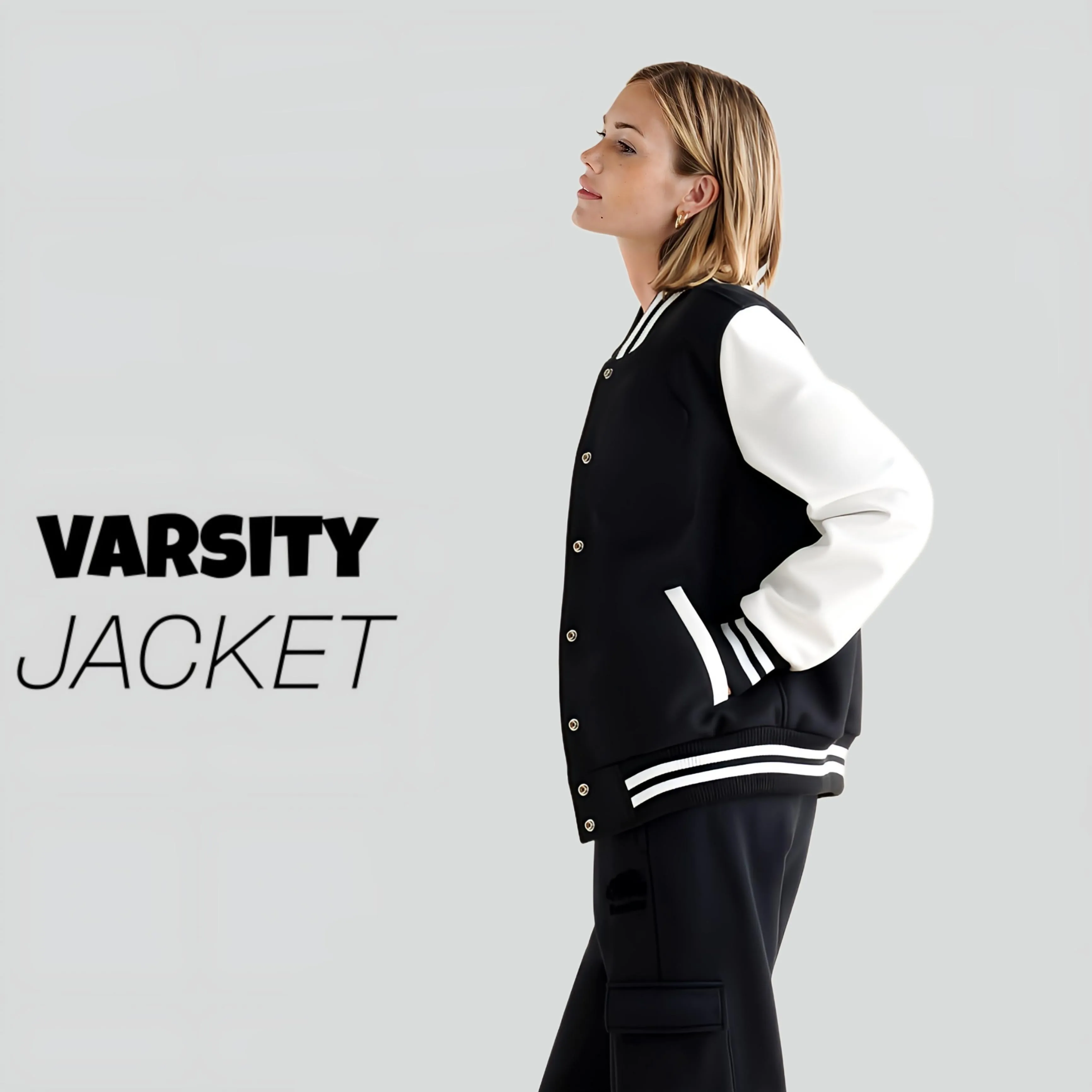 Varsity Jacket Black and White