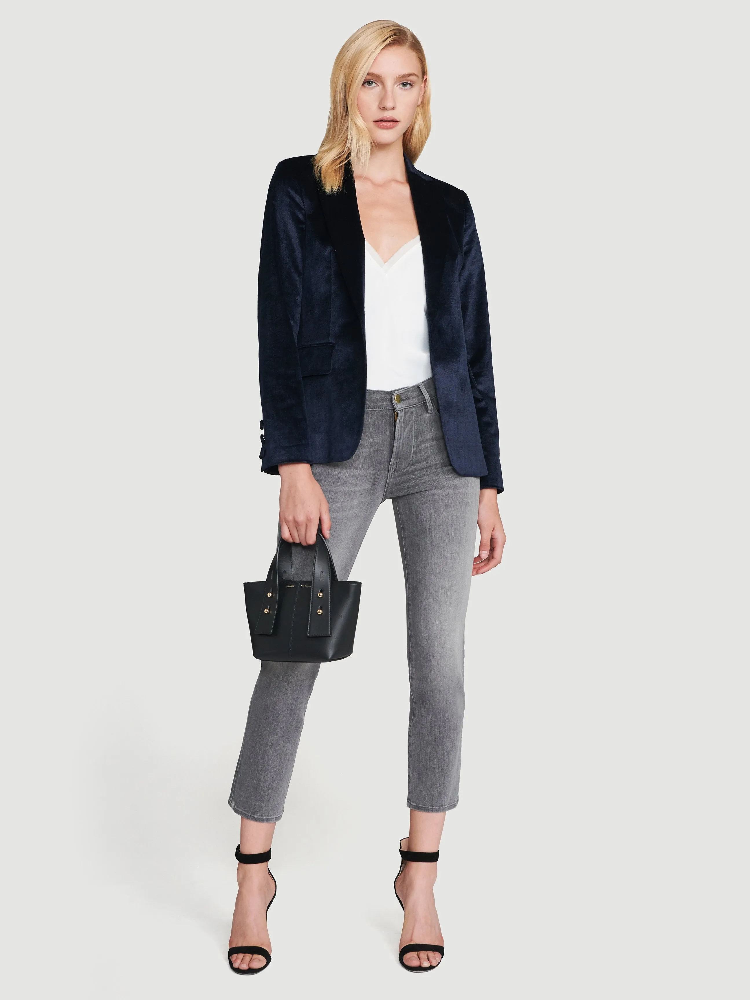 Velvet Classic Blazer -- Navy