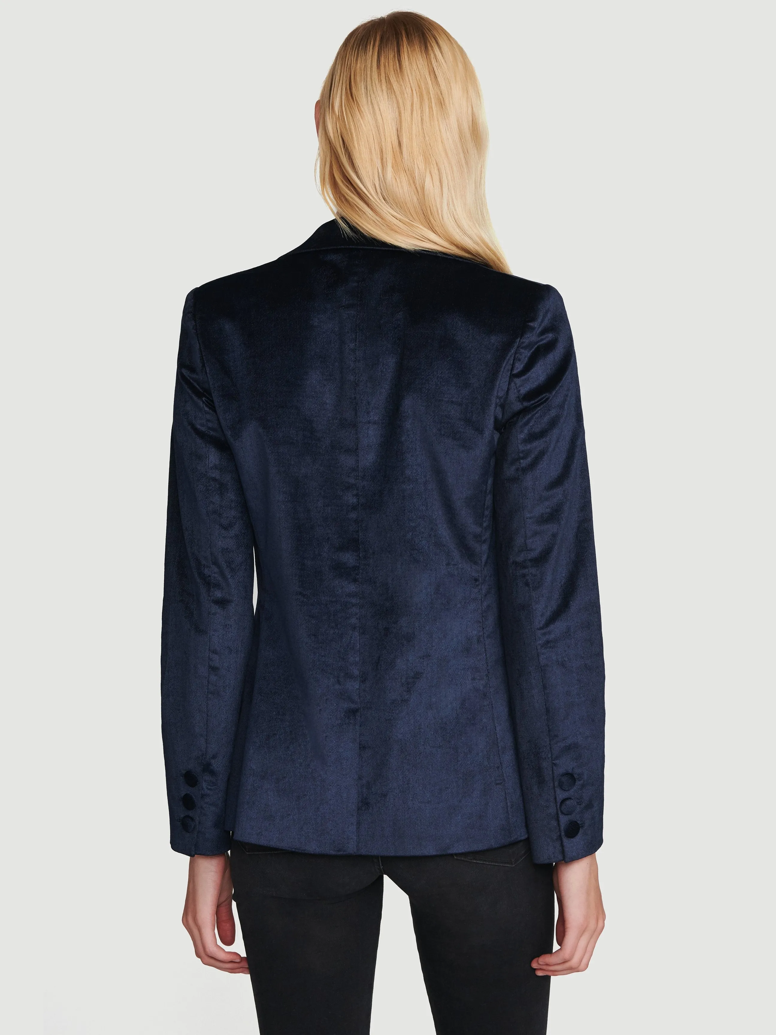 Velvet Classic Blazer -- Navy