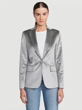 Velvet Classic Blazer -- Silver