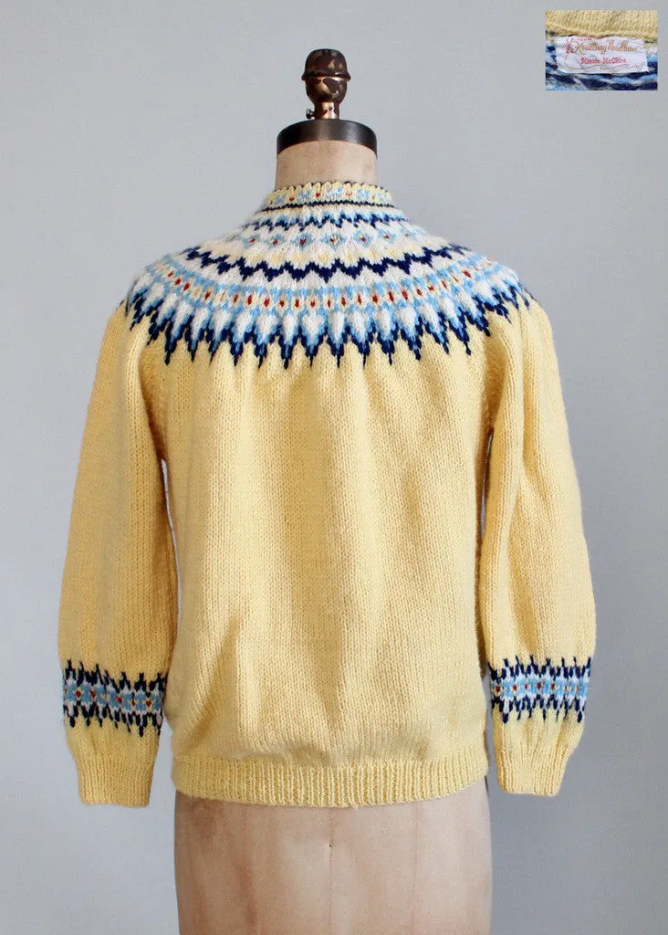 Vintage Hand Knit Fair Isle Cardigan