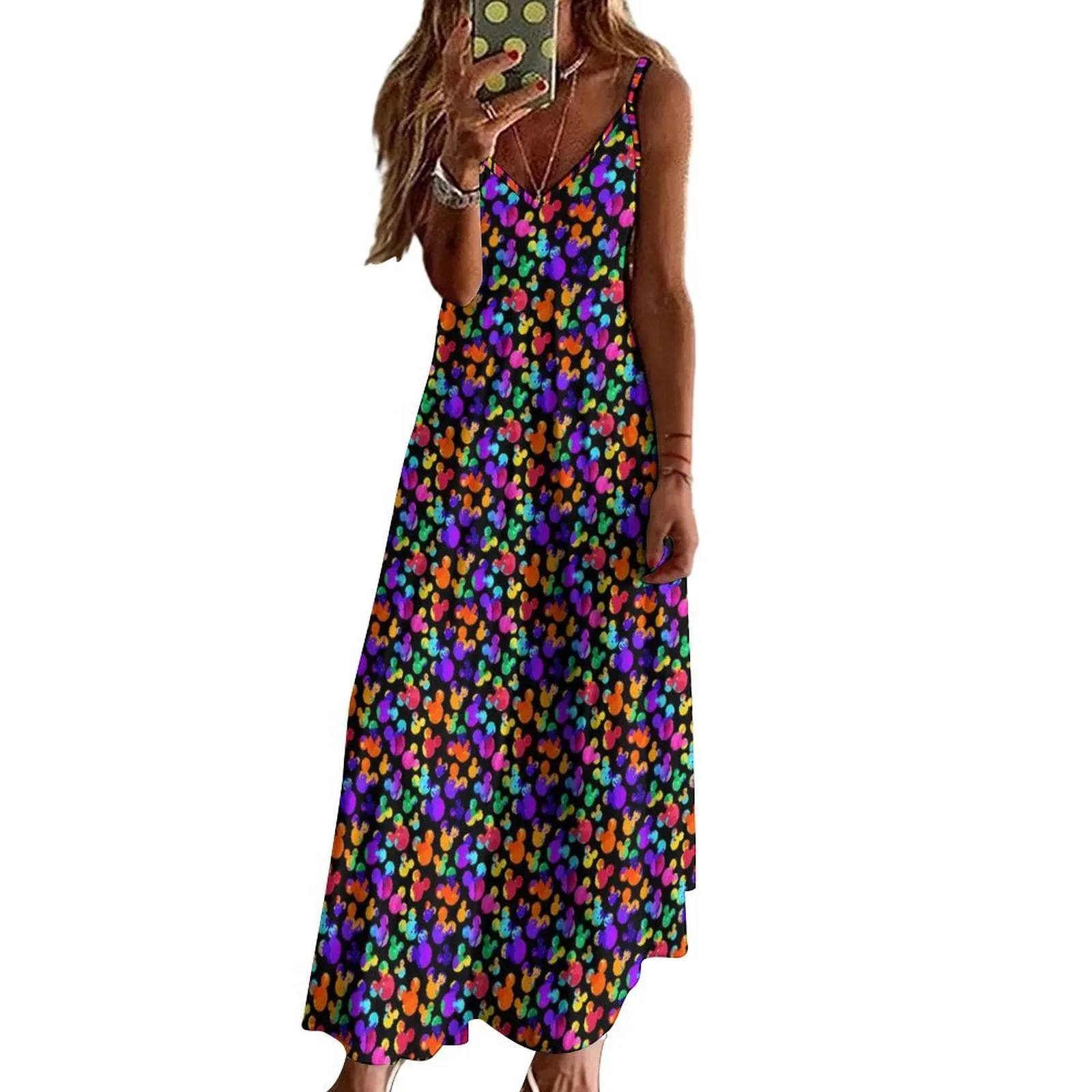 Watercolor Women's Summer Slip Long Dress