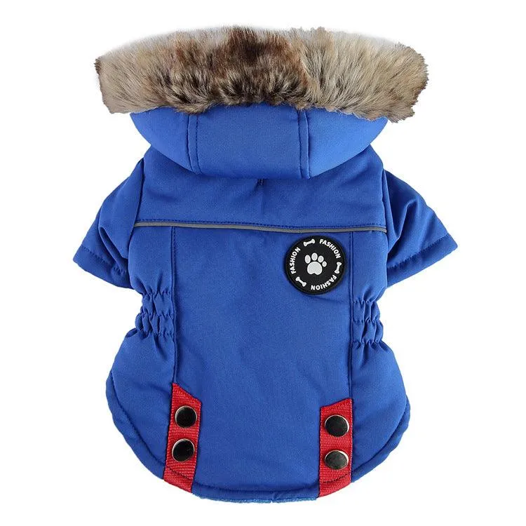 Winter Padded Dog Jacket - Zipper Pet Clothes