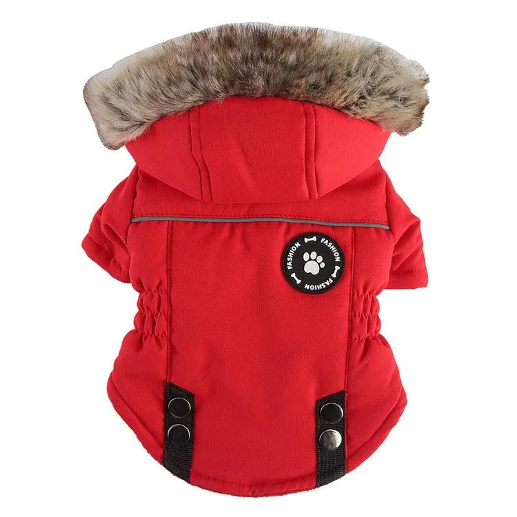 Winter Padded Dog Jacket - Zipper Pet Clothes