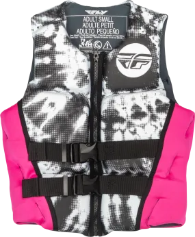 WMN'S NEOPRENE FLOTATION VEST NEON PINK/WHITE/BLACK LG