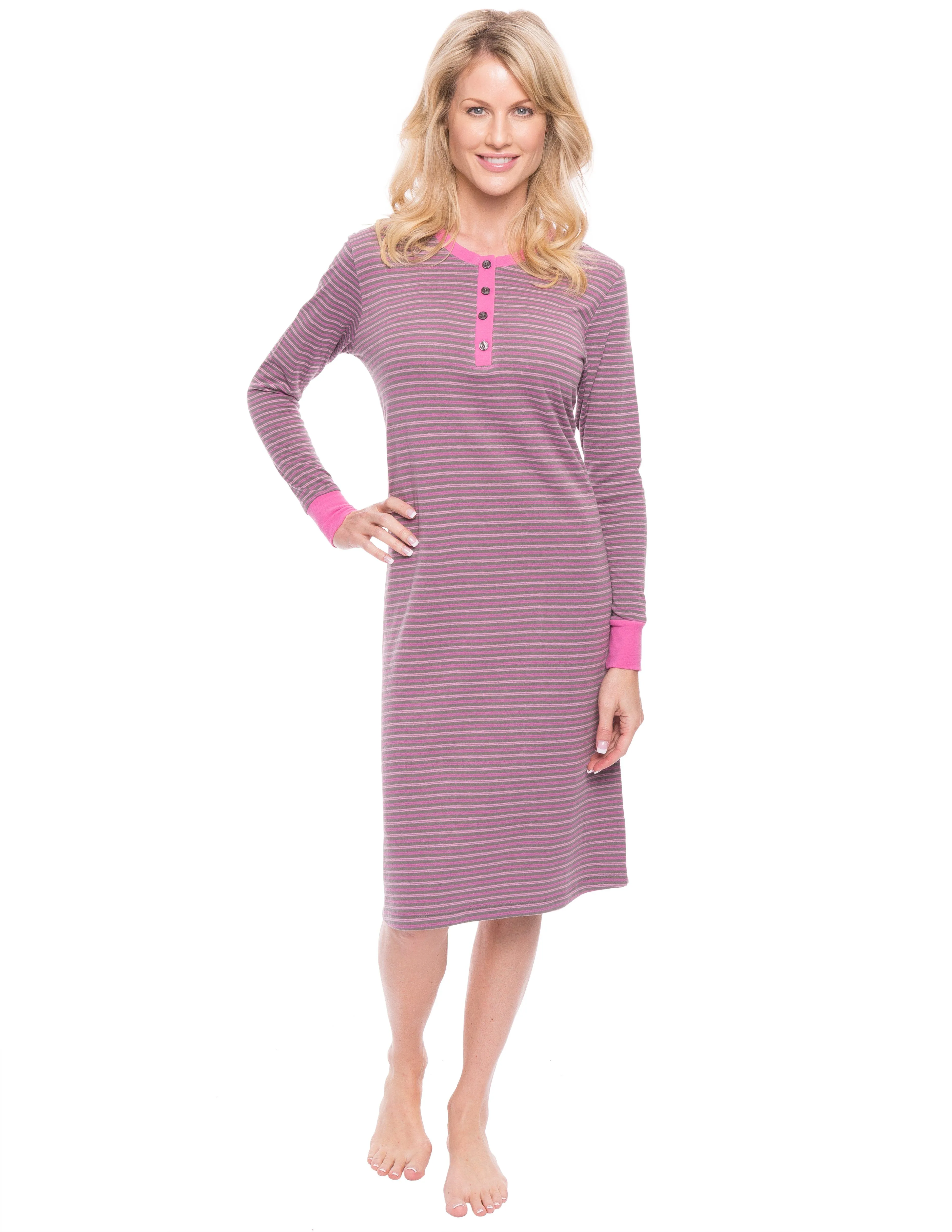 Women's Double Layer Knit Jersey Sleep Dress