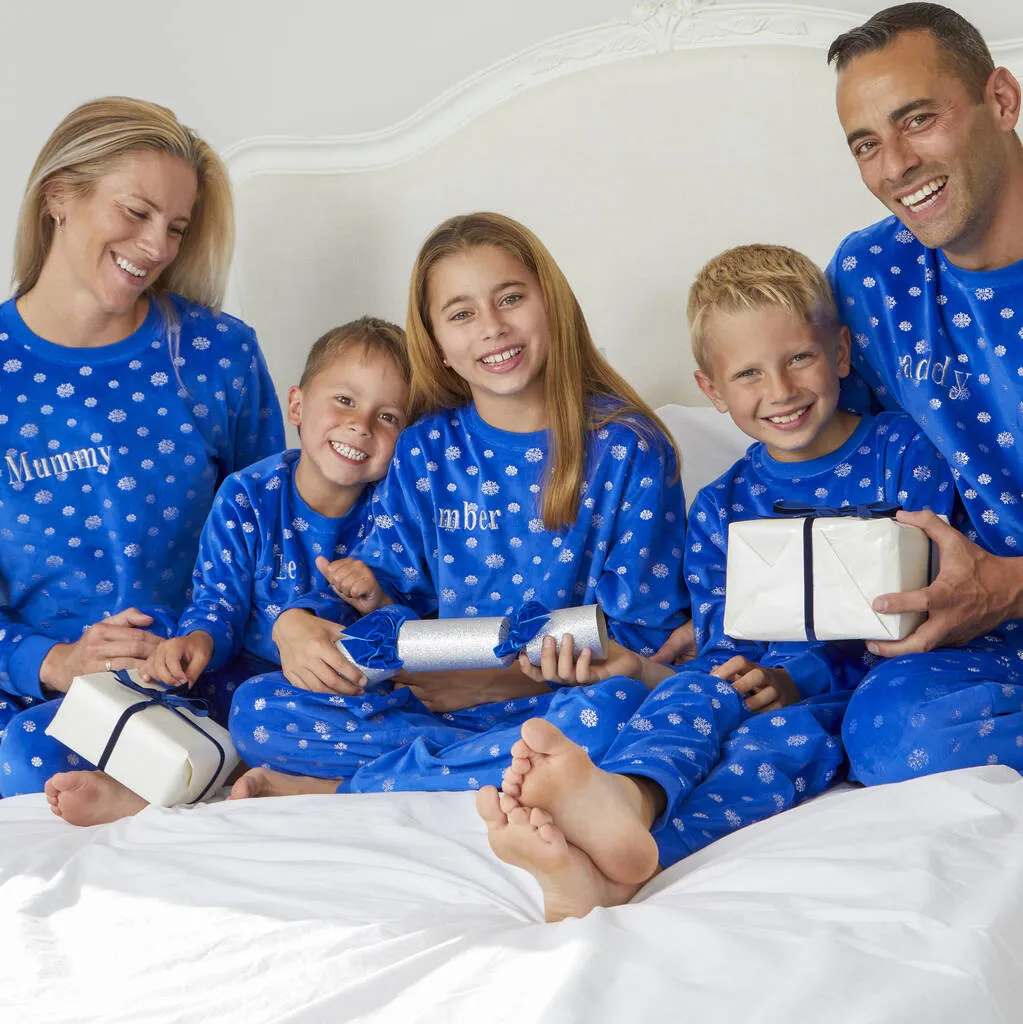 Women's Personalised Christmas Snowflake Pyjamas