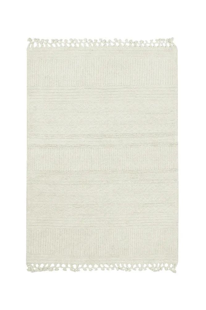 WOOL AREA RUG ARI WHITE