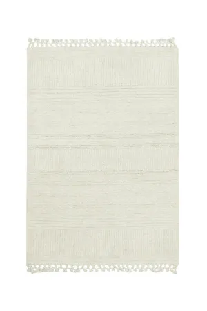 WOOL AREA RUG ARI WHITE