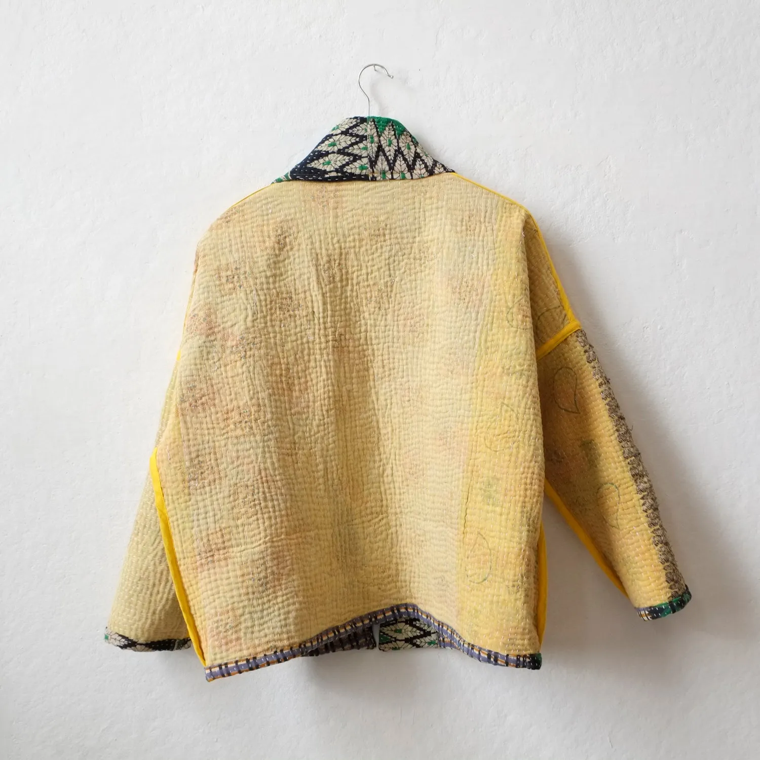 XXS Handdrawn Plaid with Green Anoushka Jacket LM107